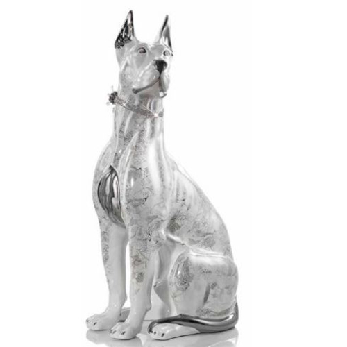 Алан с ошейником Swarovski и платиново-белым украшением Lucetti